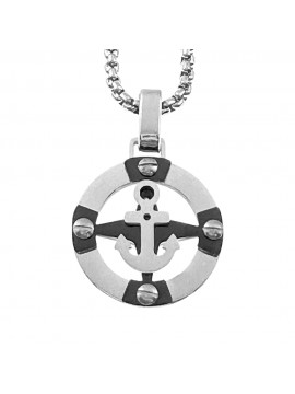 collana ancora uomo acciaio cll2114