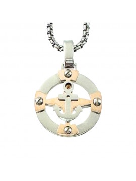 collana ancora uomo acciaio cll2116