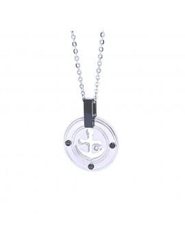 Collana con ancora in acciaio