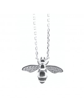 collana con ape donna argento e strass cll1856