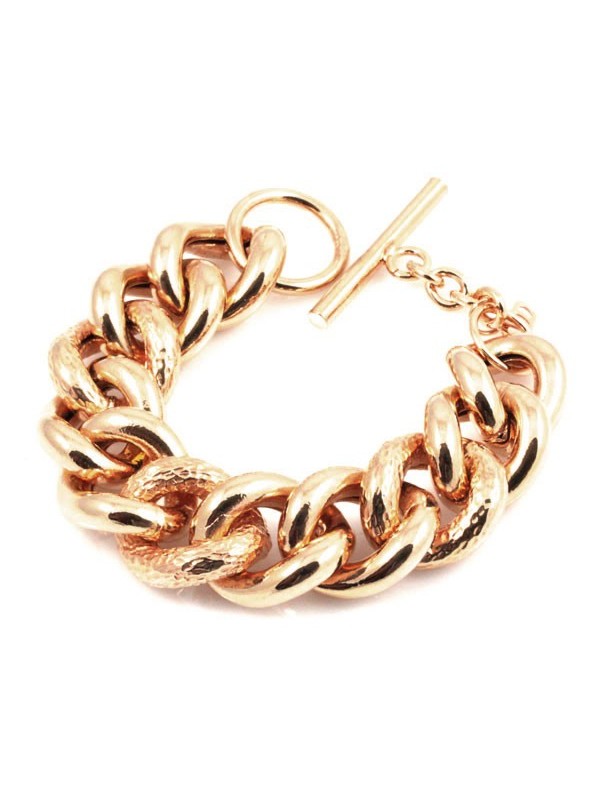Bracciale donna in bronzo ramato grumetta
