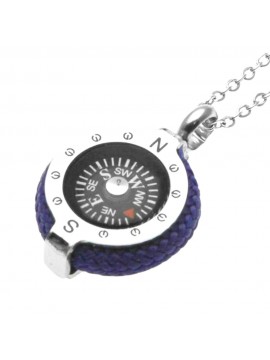 collana uomo con ciondolo bussola marinara acciaio - cll1637