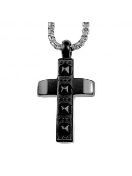 collana croce uomo acciaio cll2124