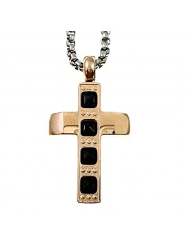 collana croce uomo acciaio cll2125