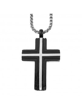 collana croce uomo acciaio cll2132