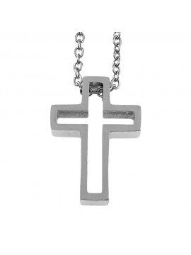 collana croce uomo acciaio cll2137
