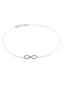 bracciale infinito donna argento 925 e strass bcc2728