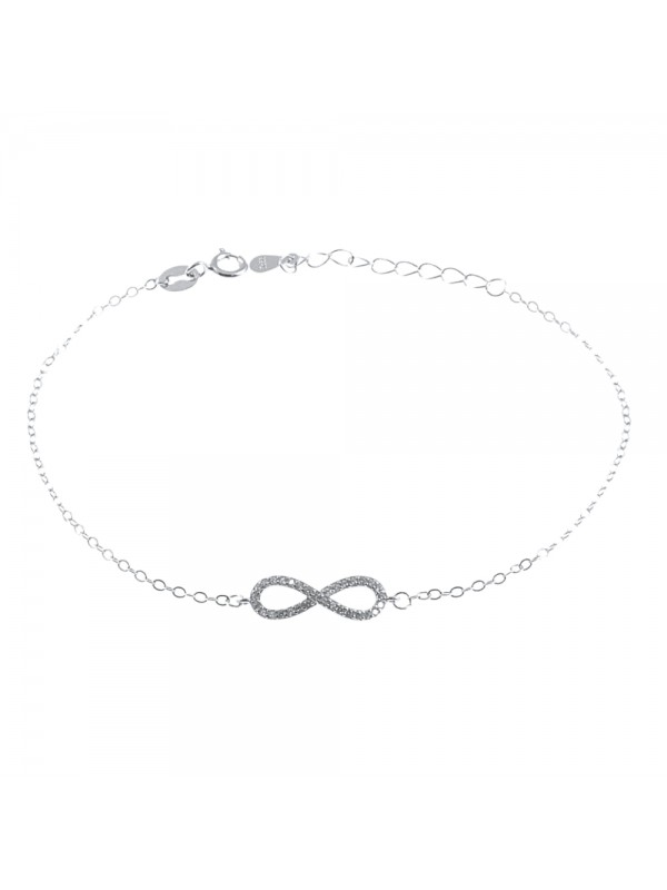 bracciale infinito donna argento 925 e strass bcc2728
