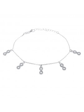 bracciale infinito donna argento 925 e strass bcc2729