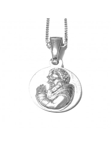 collana san padre pio ciondolo argento 925 cll2143