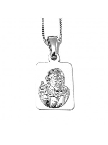 collana san padre pio argento 925 cll2146