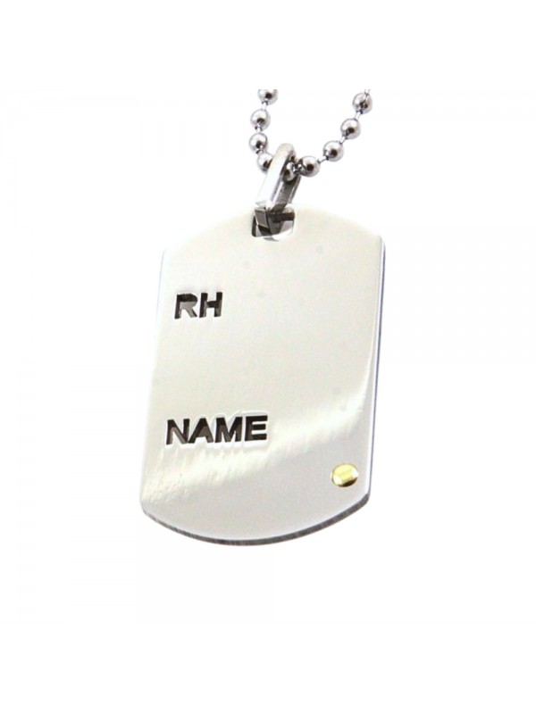Collana con piastra da incidere Collana con piastra da incidere