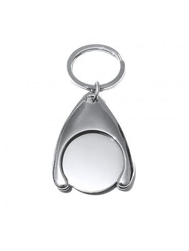 portachiavi moneta carrello spesa acciaio prt0071