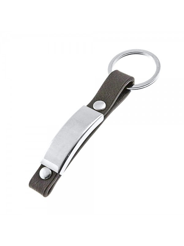 portachiavi uomo pelle e acciaio prt0123