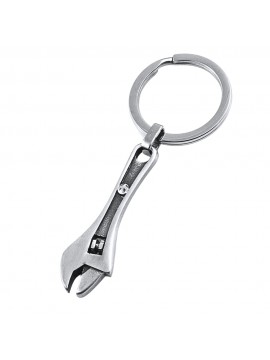 portachiavi uomo con chiave inglese meccanico in acciaio