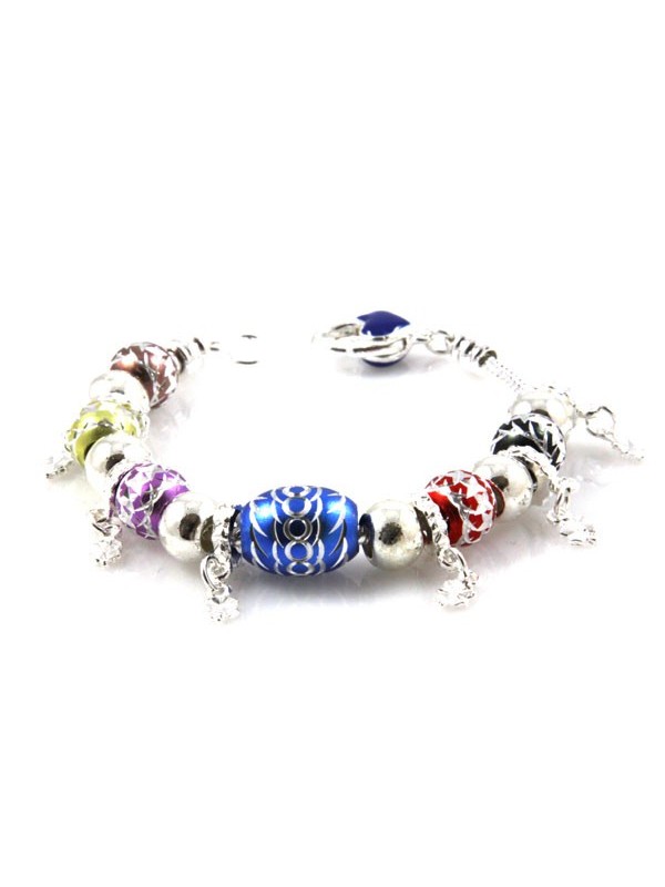 Bracciale donna con murrine in alluminio multicolore