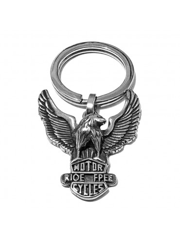 portachiavi ride con aquila in acciaio prt0337
