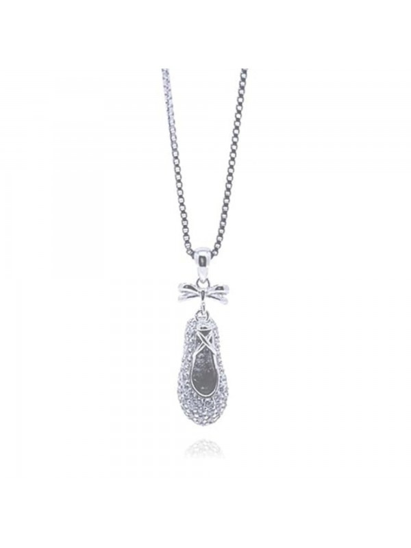 Collana con scarpetta da punta ballerina di danza classica in argento 925 cll0622