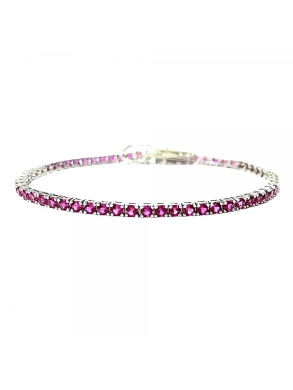 bracciale tennis rosso rubino argento 925 bcc2941