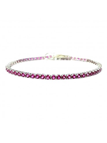 bracciale tennis rosso rubino argento 925 bcc2941
