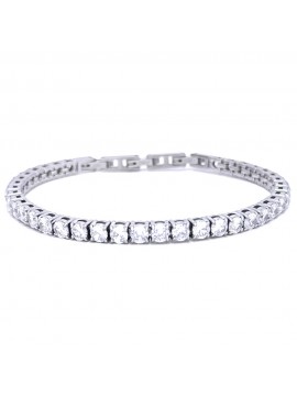 Bracciale tennis donna bianco in acciaio bcc3076