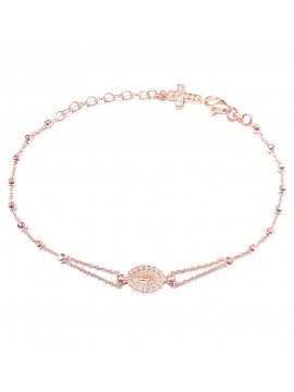 bracciale rosario argento 925 donna e strass - bcc1655