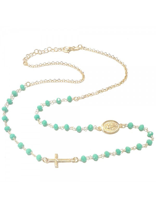 collana rosario donna argento 925 cattolico estive cll2211