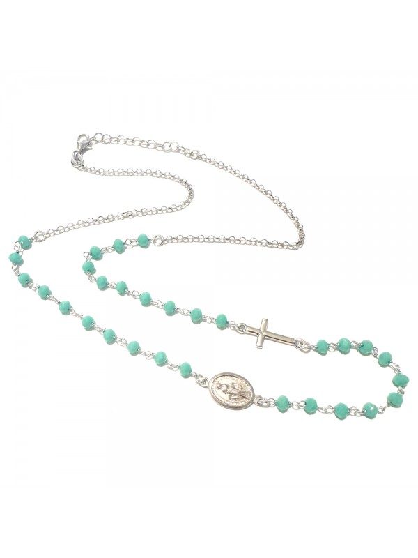 collana rosario donna argento 925 cattolico estive cll2212