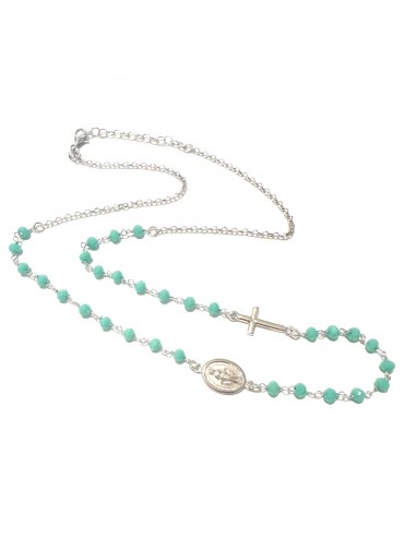 collana rosario donna argento 925 cattolico estive cll2212