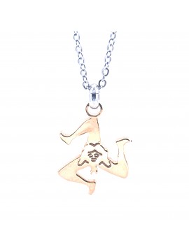 Collana con trinacria ciondolo uomo donna gioielli siciliani sicilia cll0596