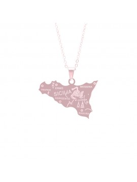 collana sicilia uomo donna ramata acciaio cll1907