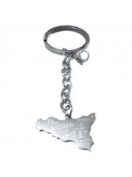 portachiavi sicilia siciliani acciaio prt0339