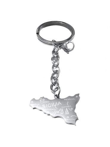 portachiavi sicilia siciliani acciaio prt0339