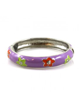 Bracciale donna rigido con smalti apribile