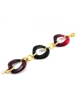 Bracciale donna in bronzo dorato e resina
