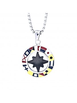 collana rosa dei venti e bandiere nautiche uomo cll1977