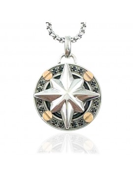 collana rosa dei venti uomo acciaio cll2113