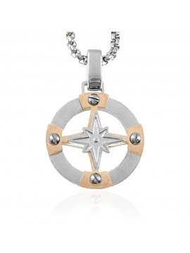 collana rosa dei venti uomo acciaio cll2118