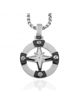 collana rosa dei venti uomo acciaio cll2119