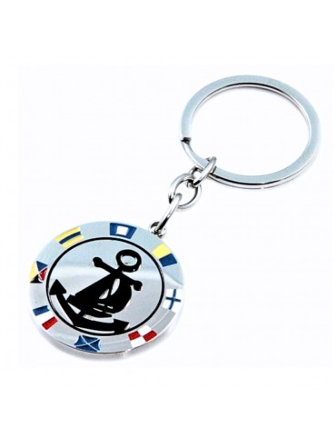 Portachiavi uomo ancora barca bandiere nautiche marinari prt0044