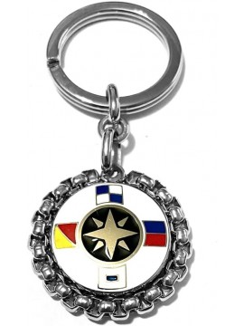 portachiavi uomo rosa dei venti e bandiere prt0089