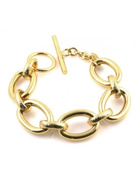 Bracciale donna in bronzo dorato maglia a catena