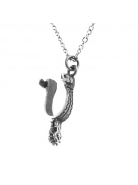 collana sperone argento 925 invecchiato cm 50 mm 28 mm 11 cll1872