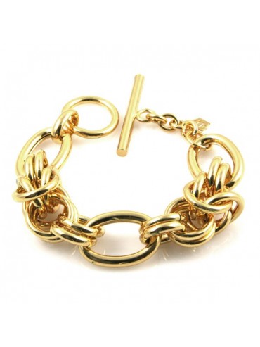 Bracciale donna in bronzo dorato maglia a catena