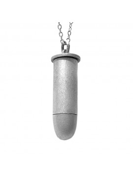 collana cartuccia proiettile in argento 925 cll2148