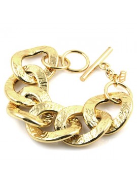 Bracciale donna in bronzo dorato maglia a catena