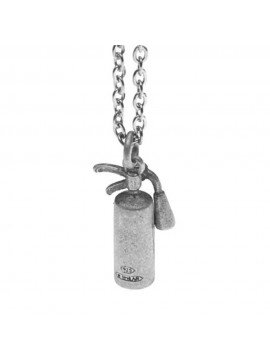 Collana con estintore ciondolo in argento invecchiato cln0059