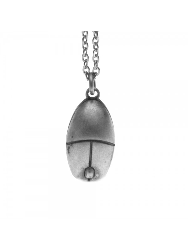 Collana con mouse da computer ciondolo in argento invecchiato cln0185 Collana con mouse da computer ciondolo in argento invecchiato cln0185