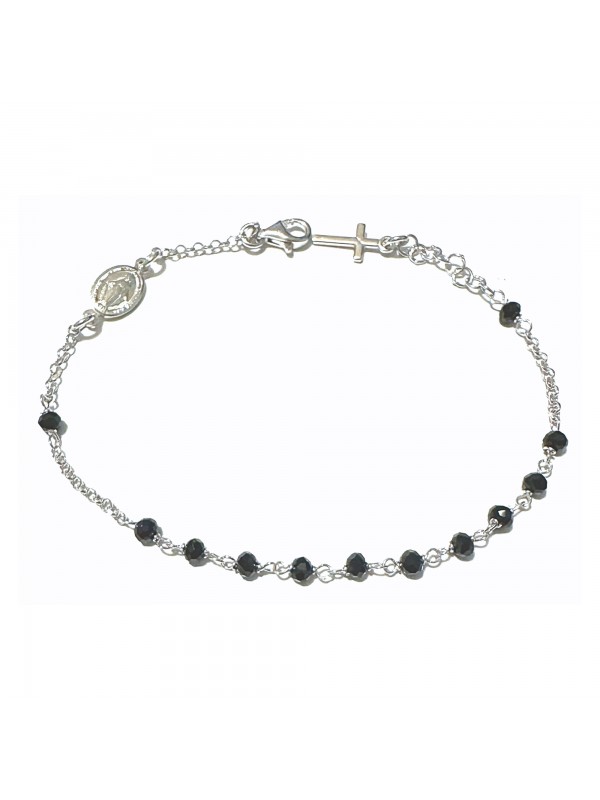 bracciale rosario in argento donna