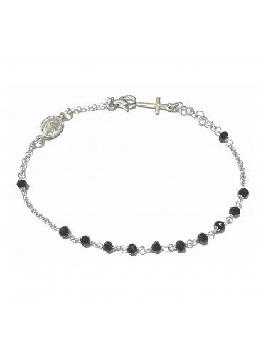 bracciale rosario in argento donna